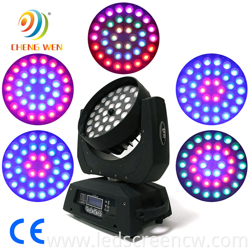 36pcs Led Moving Head Wash Light With Zoom
